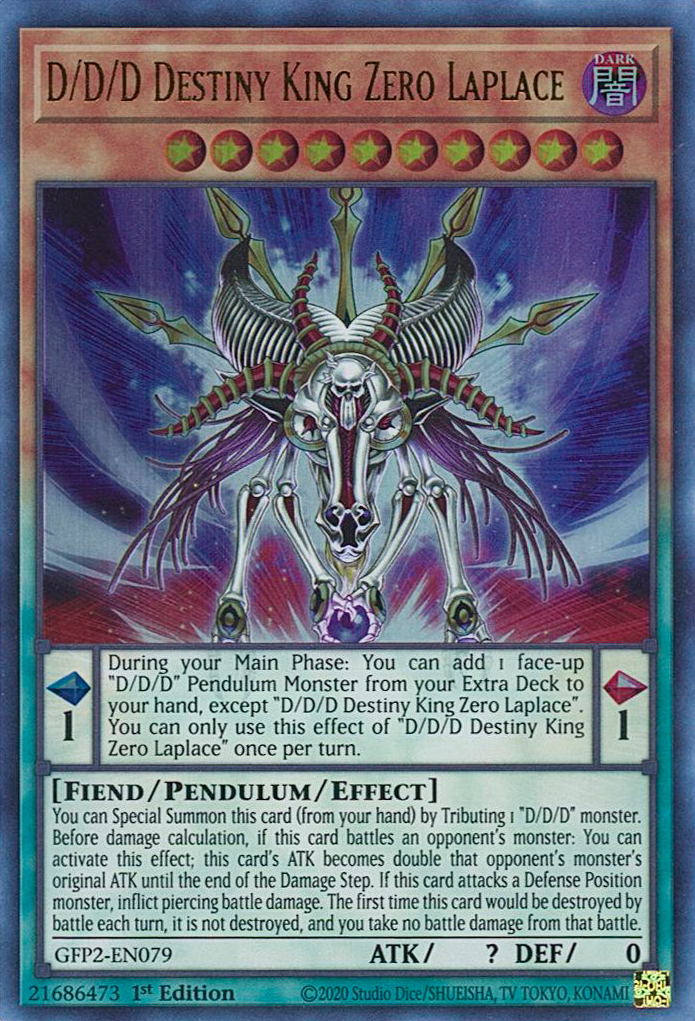 D/D/D Destiny King Zero Laplace [GFP2-EN079] Ultra Rare | Good Games Adelaide SA