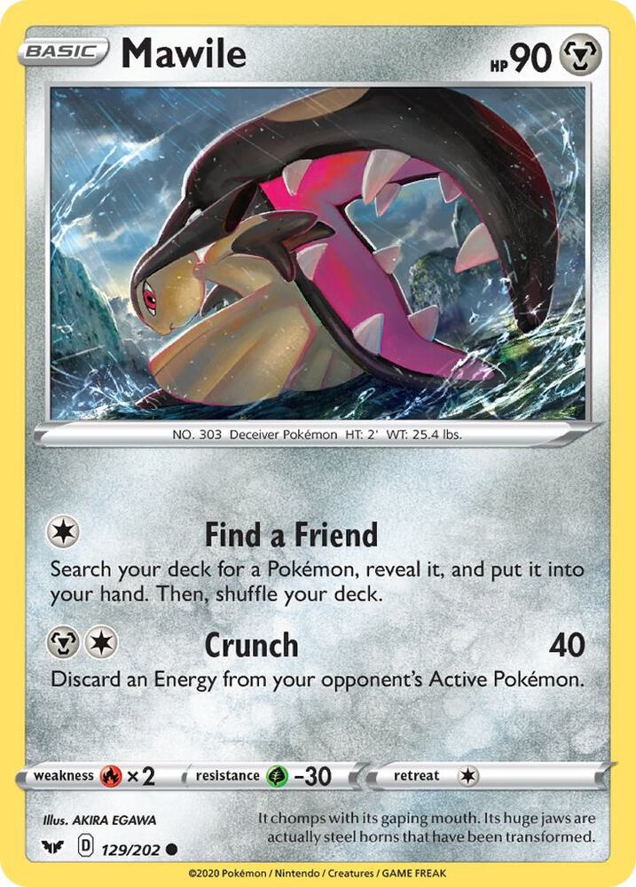 Mawile 129/202 (SWSH01: Sword & Shield Base Set)  | Good Games Adelaide SA