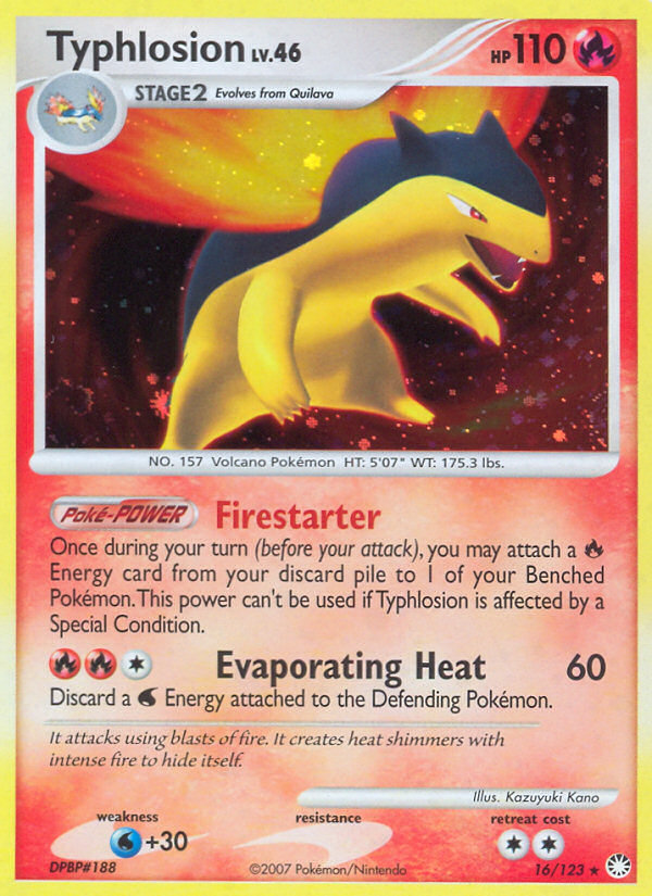Typhlosion (16/123) [Diamond & Pearl: Mysterious Treasures] | Good Games Adelaide SA