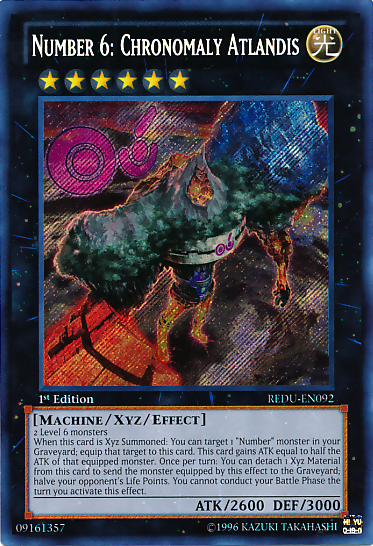 Number 6: Chronomaly Atlandis [REDU-EN092] Secret Rare | Good Games Adelaide SA