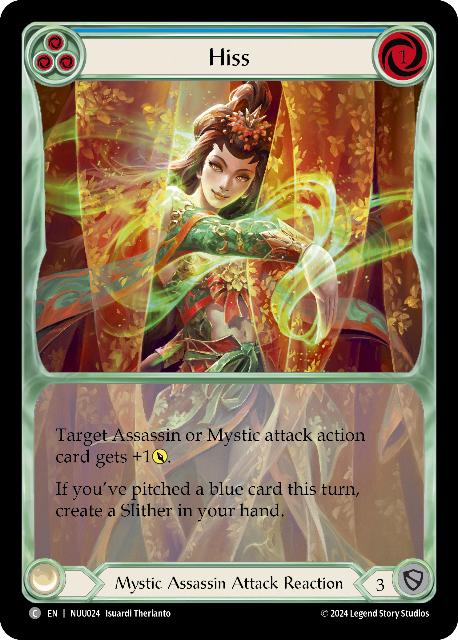 Hiss (Blue) [NUU024] (Part of the Mistveil Nuu Blitz Deck) | Good Games Adelaide SA
