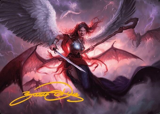 Kaalia of the Vast Art Card Gold Stamped Signature 22 (Art Series: Modern Horizons 3)  | Good Games Adelaide SA