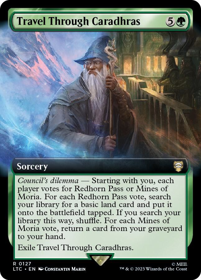 Travel Through Caradhras 127 (Commander: The Lord of the Rings: Tales of Middle-earth)  - Extended Art | Good Games Adelaide SA