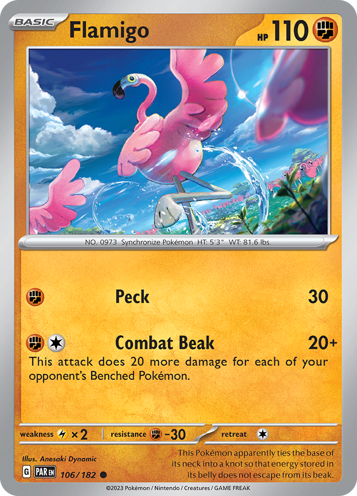 Flamigo (106/182) [Scarlet & Violet: Paradox Rift] | Good Games Adelaide SA