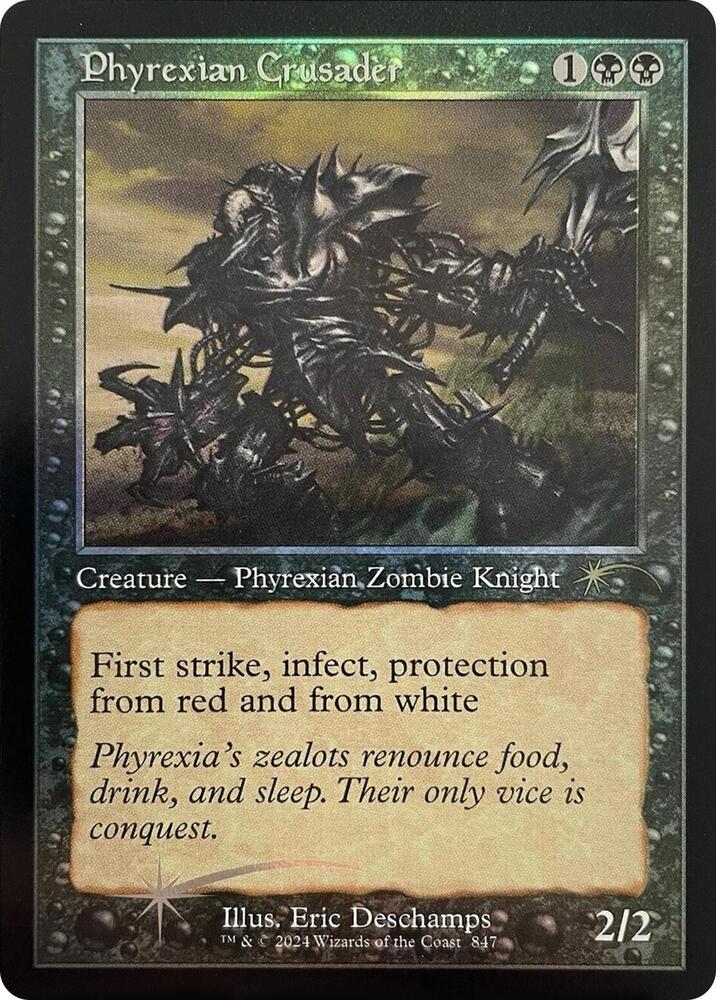 Phyrexian Crusader Retro Frame 847 (Secret Lair Drop Series)  - Foil | Good Games Adelaide SA