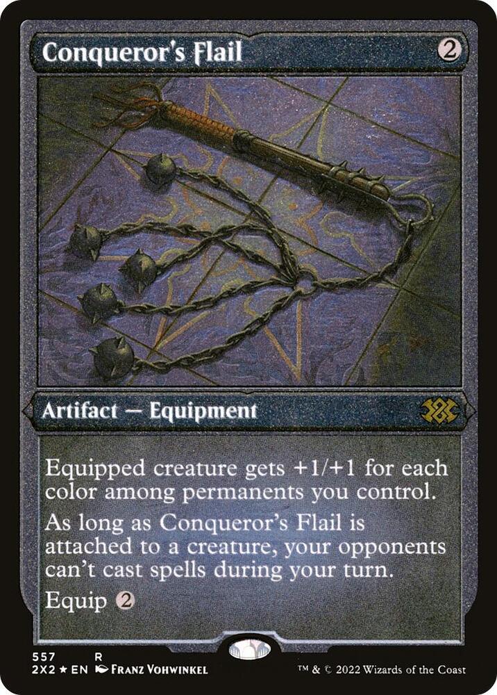 Conquerors Flail Foil Etched 557 (Double Masters 2022)  - Foil | Good Games Adelaide SA
