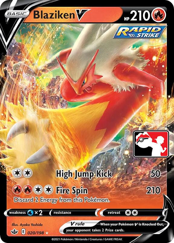 Blaziken V Series 1 020/198 (Prize Pack Series Cards)  - Holofoil | Good Games Adelaide SA