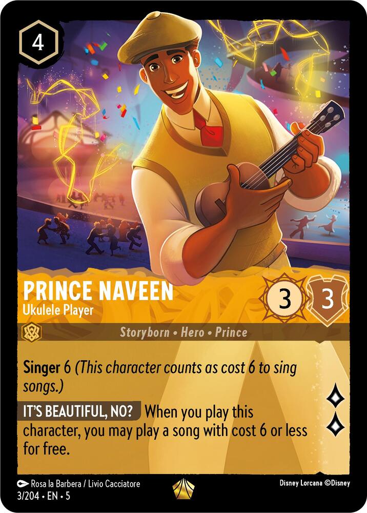 Prince Naveen Ukulele Player 3/204 (Shimmering Skies)  | Good Games Adelaide SA