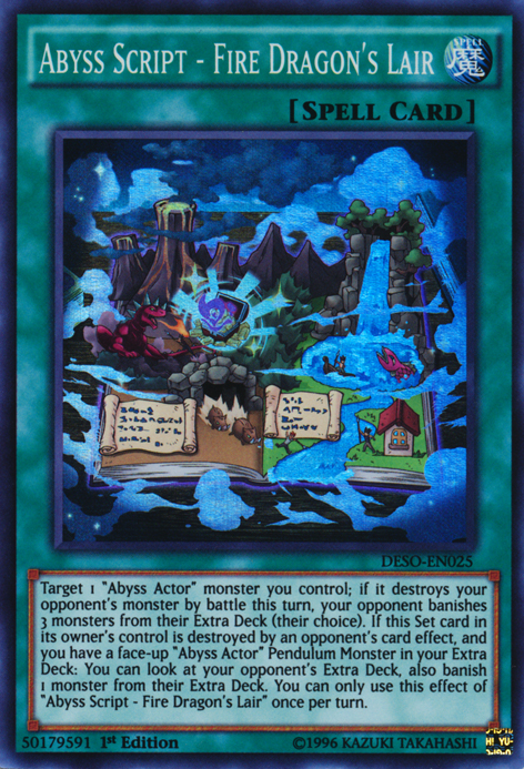 Abyss Script - Fire Dragon's Lair [DESO-EN025] Super Rare | Good Games Adelaide SA