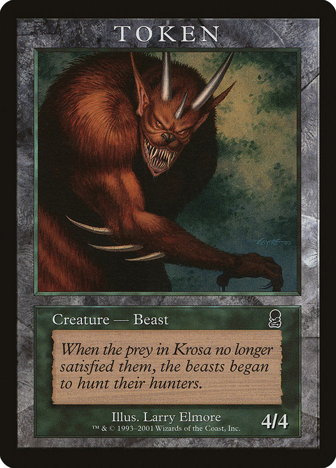 Beast Token (Odyssey) [Magic Player Rewards 2001] | Good Games Adelaide SA