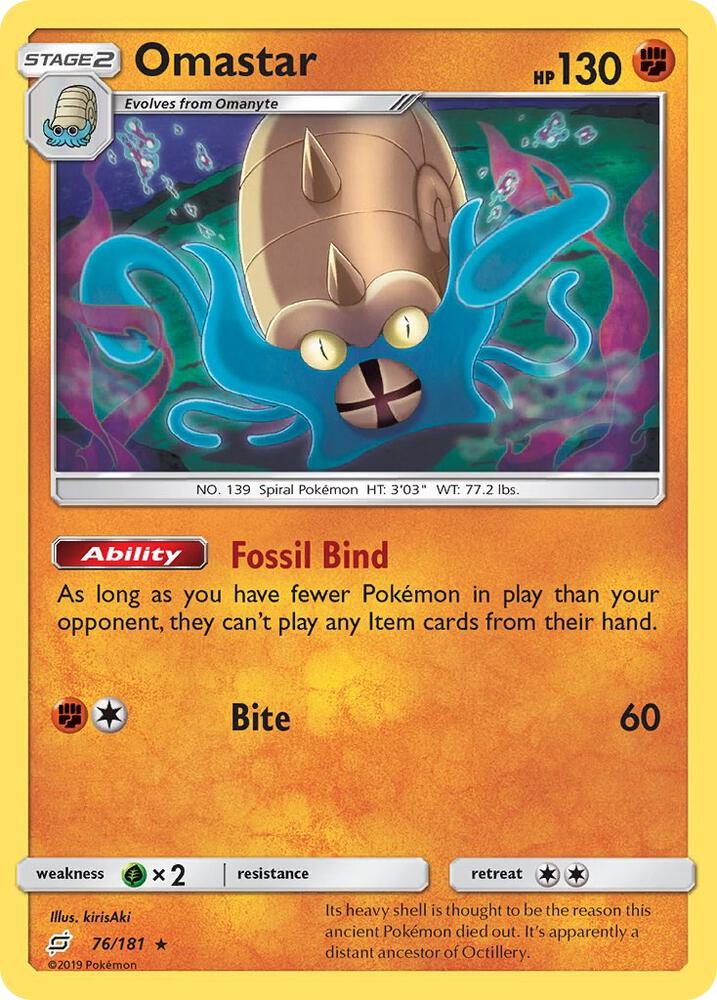 Omastar 76/181 (SM - Team Up)  - Holofoil | Good Games Adelaide SA