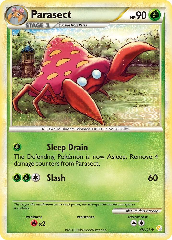 Parasect 48/123 (HeartGold SoulSilver)  - Reverse Holofoil | Good Games Adelaide SA