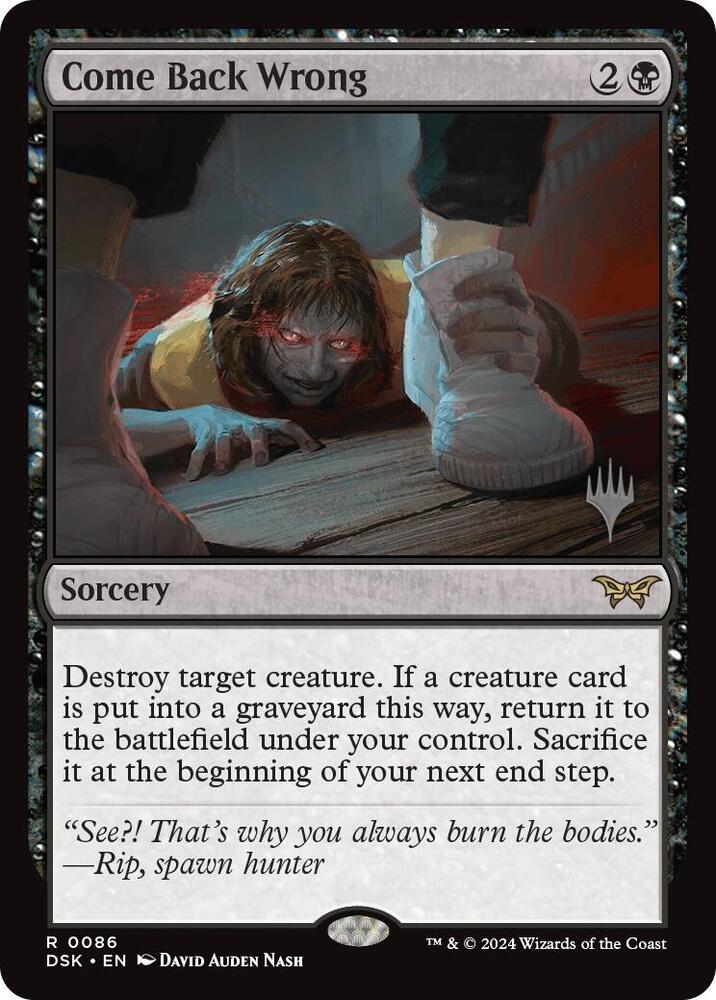 Come Back Wrong 0086 86 (Promo Pack: Duskmourn: House of Horror)  | Good Games Adelaide SA