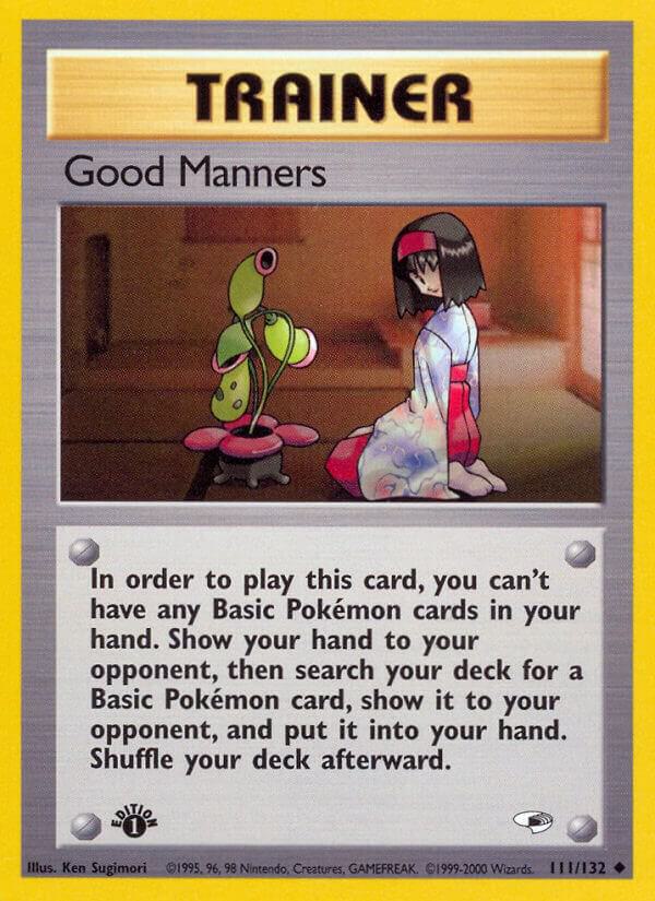 Good Manners 111/132 (Gym Heroes)  - 1st Edition | Good Games Adelaide SA
