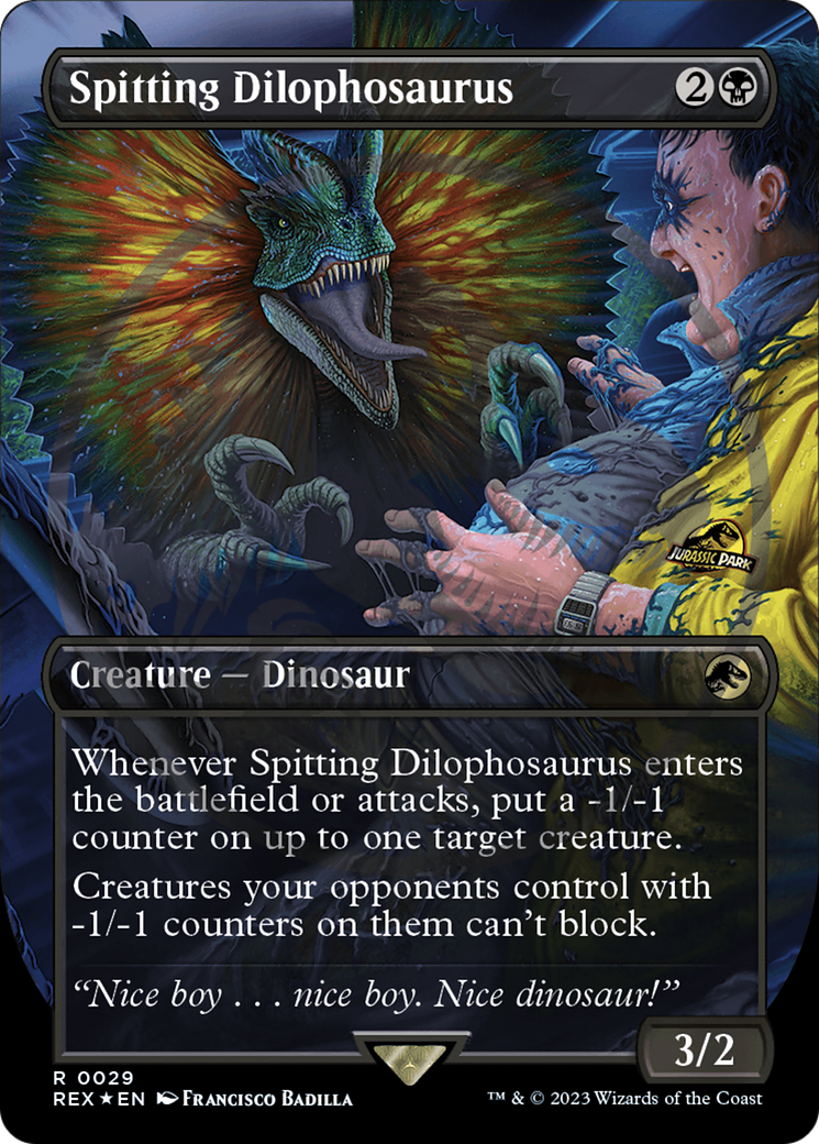 Spitting Dilophosaurus Emblem (Borderless) [Jurassic World Collection Tokens] | Good Games Adelaide SA