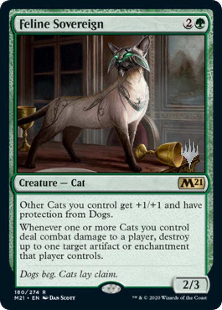 Feline Sovereign 180 (Promo Pack: Core Set 2021)  - Foil | Good Games Adelaide SA