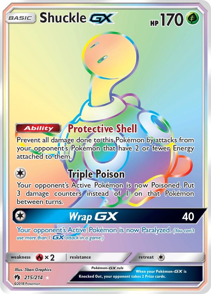 Shuckle GX Secret 215/214 (SM - Lost Thunder)  - Holofoil | Good Games Adelaide SA