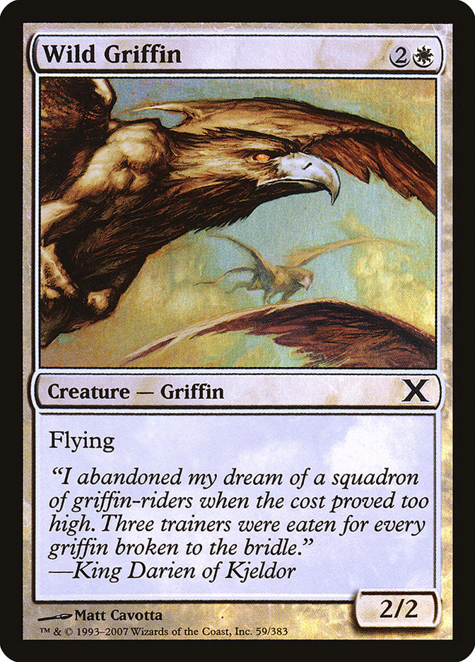 Wild Griffin (Premium Foil) [Tenth Edition] | Good Games Adelaide SA