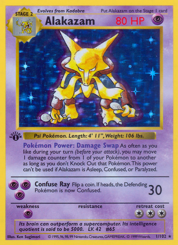 Alakazam (1/102) (Shadowless) [Base Set 1st Edition] | Good Games Adelaide SA