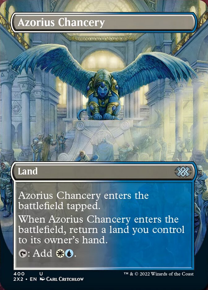 Azorius Chancery (Borderless Alternate Art) [Double Masters 2022] | Good Games Adelaide SA