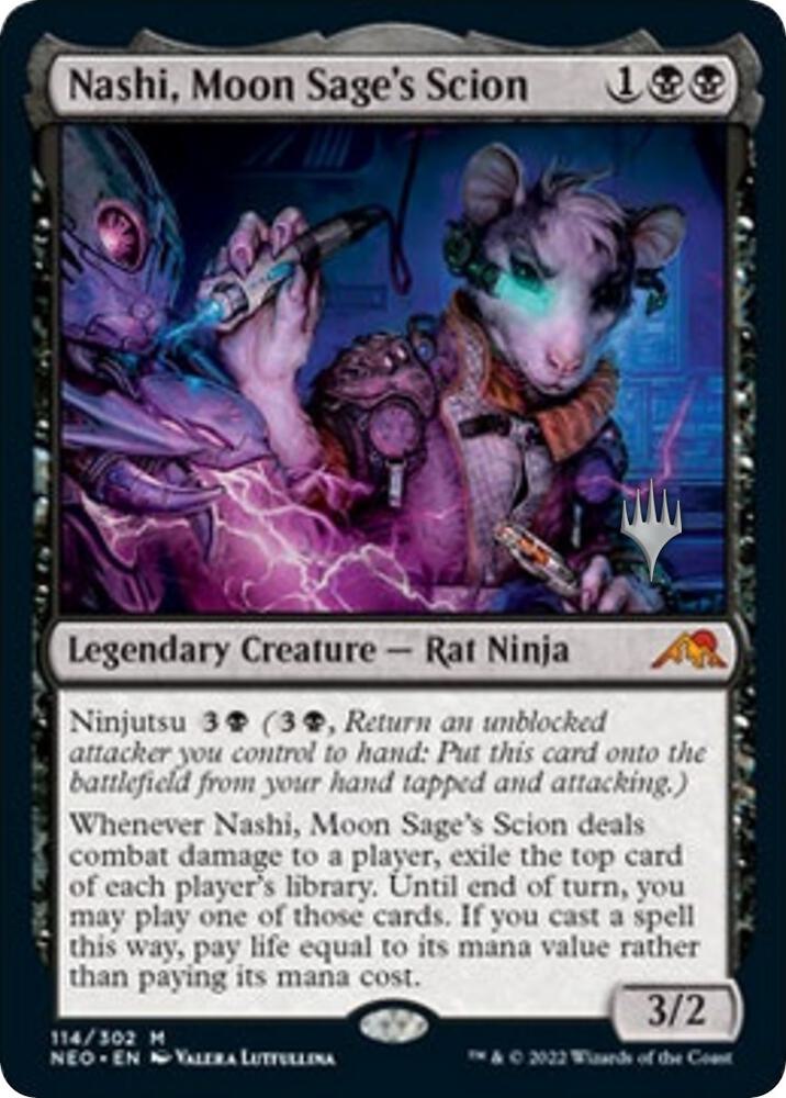 Nashi Moon Sages Scion 114 (Promo Pack: Kamigawa: Neon Dynasty)  - Foil | Good Games Adelaide SA