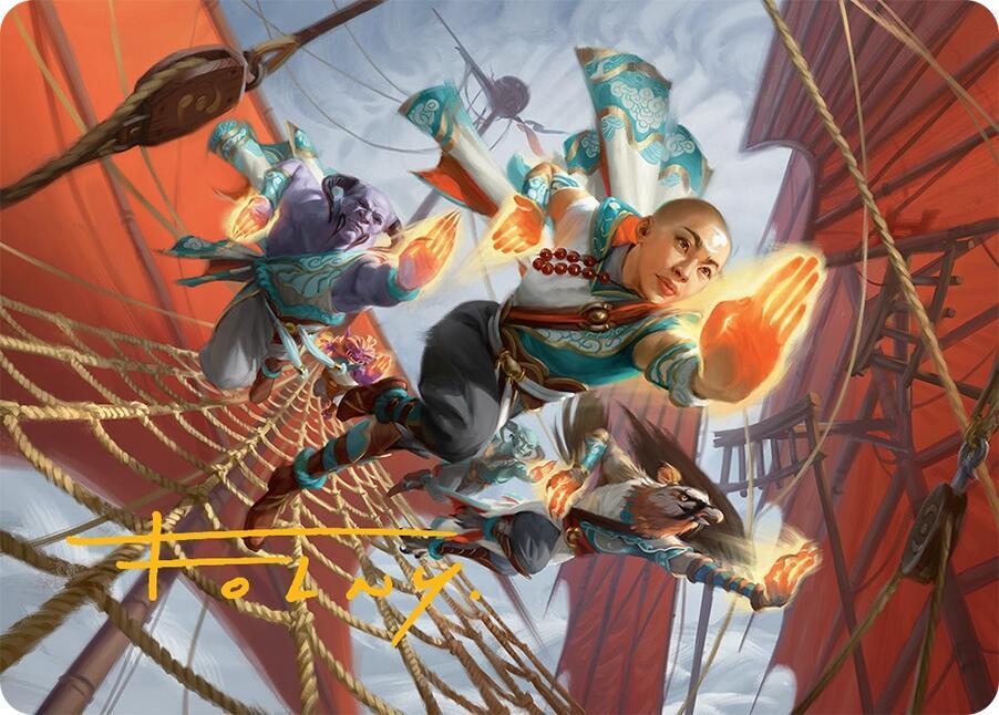 Aligned Heart Art Card 52 54 Gold Stamped Signature 52 (Art Series: Tarkir: Dragonstorm)  | Good Games Adelaide SA