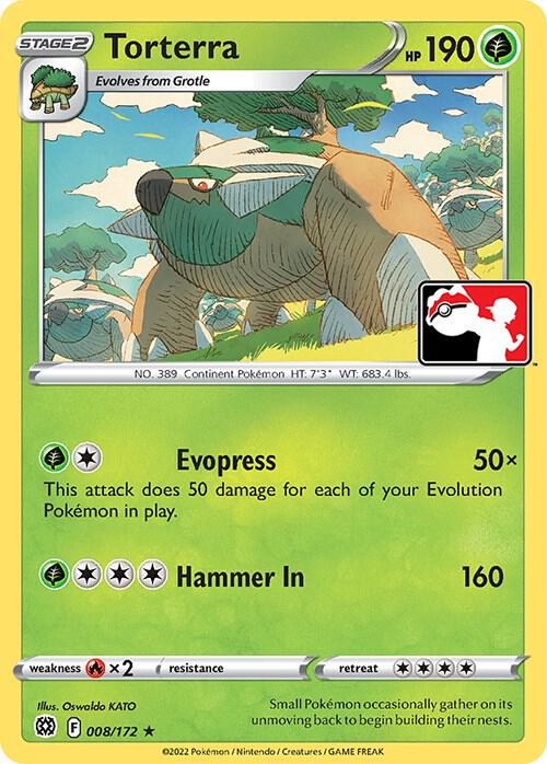 Torterra Series 2 008/172 (Prize Pack Series Cards)  - Holofoil | Good Games Adelaide SA
