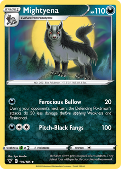 Mightyena (104/185) [Sword & Shield: Vivid Voltage] | Good Games Adelaide SA
