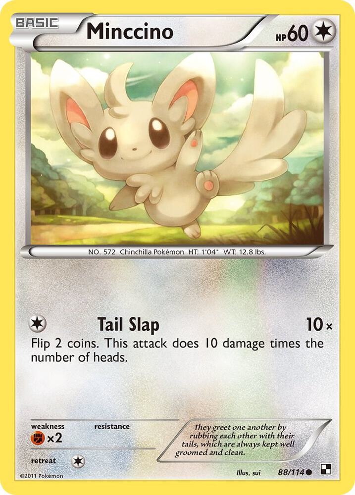 Minccino 88/114 (Black and White)  - Reverse Holofoil | Good Games Adelaide SA