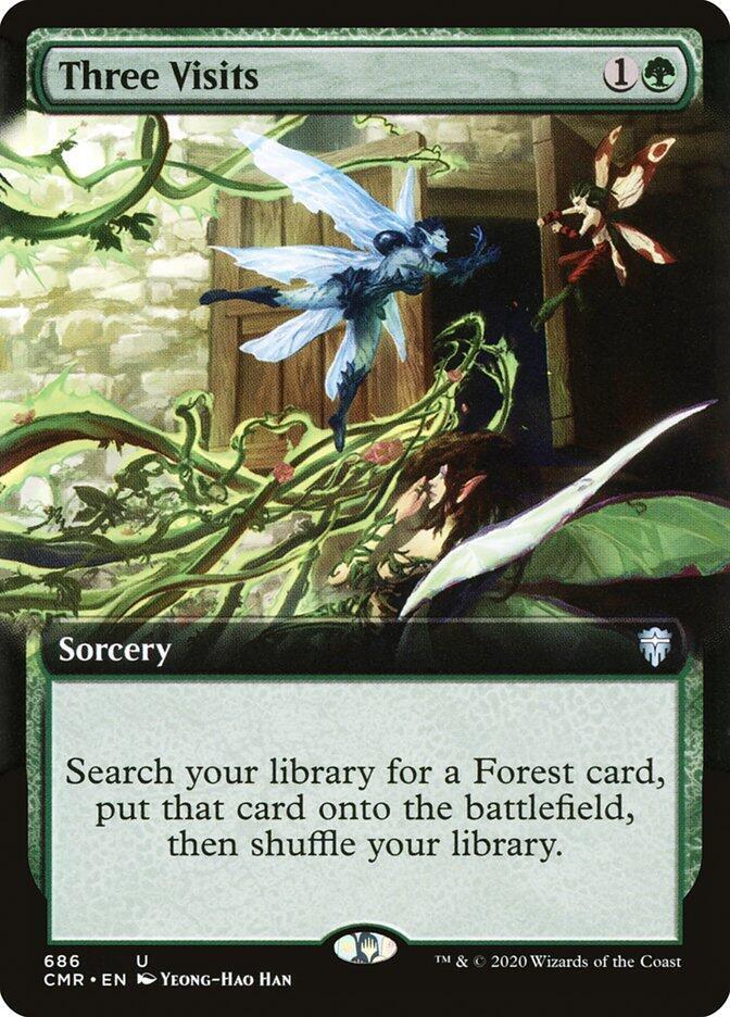 Three Visits 686 (Commander Legends)  - Extended Art | Good Games Adelaide SA