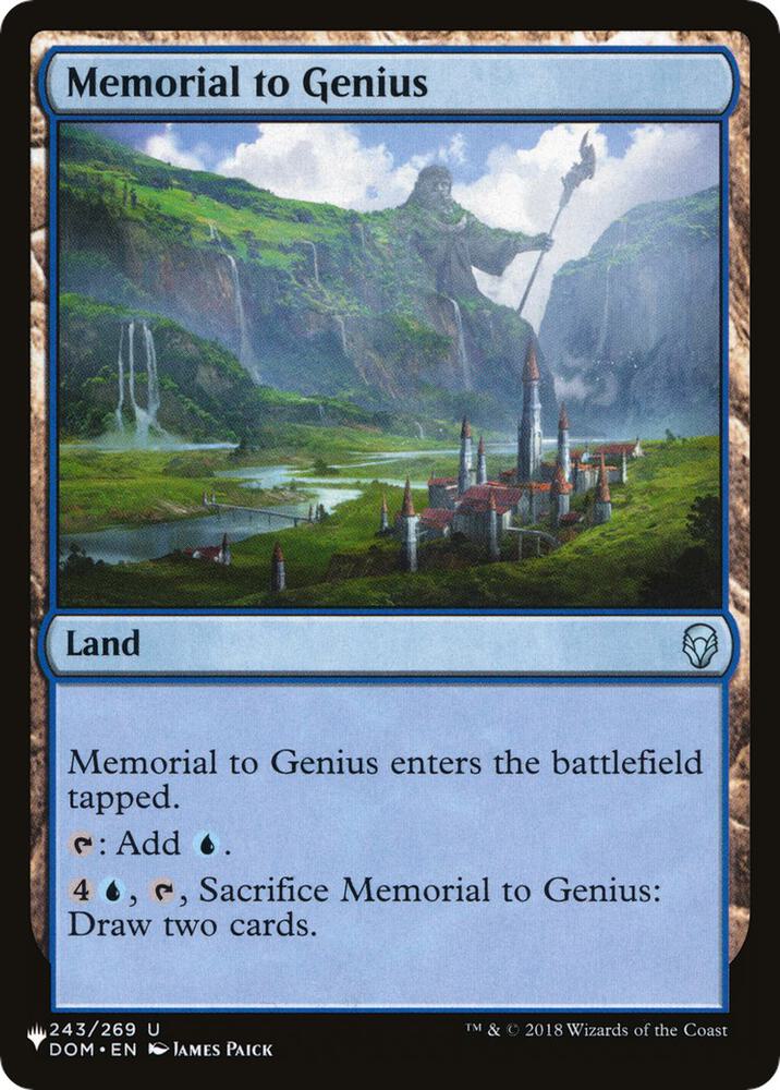 Memorial to Genius 243/269 (The List Reprints)  | Good Games Adelaide SA