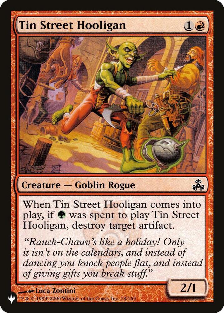 Tin Street Hooligan 78/165 (The List Reprints)  | Good Games Adelaide SA