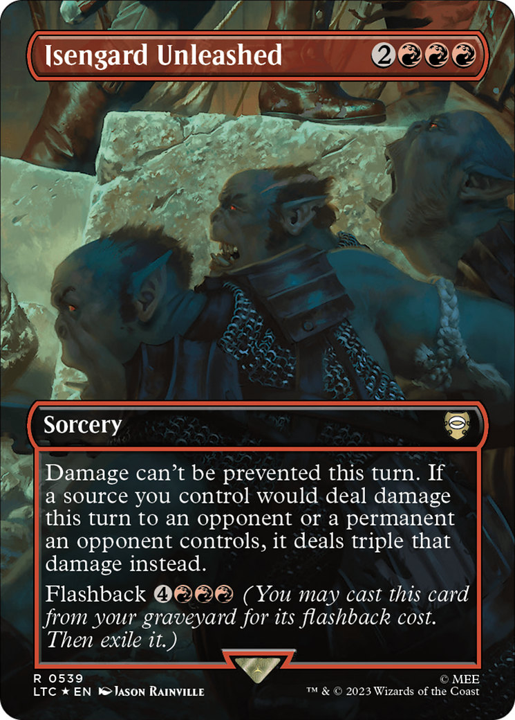 Isengard Unleashed (Borderless) (Surge Foil) [The Lord of the Rings: Tales of Middle-Earth Commander] | Good Games Adelaide SA