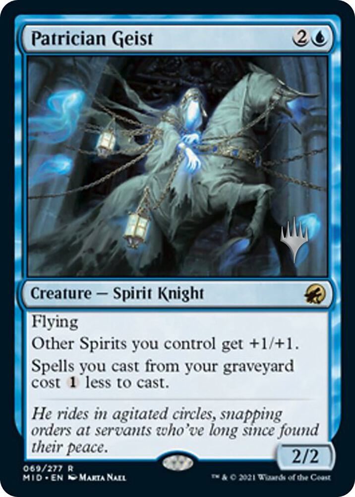 Patrician Geist 69p/171 (Promo Pack: Innistrad: Midnight Hunt)  - Foil | Good Games Adelaide SA
