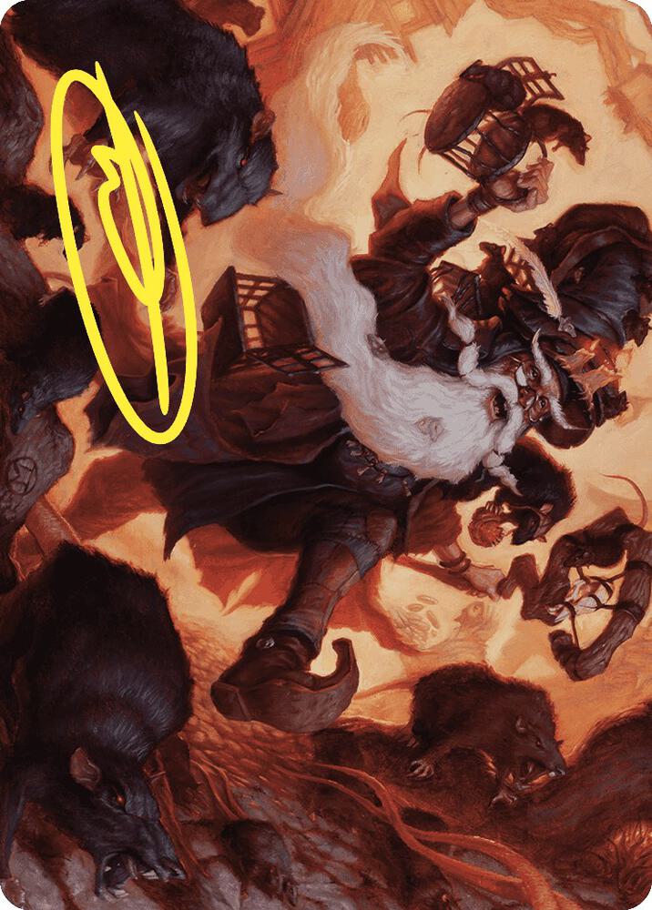 Tattered Ratter Art Card Gold Stamped Signature 20 (Art Series: Wilds of Eldraine)  | Good Games Adelaide SA