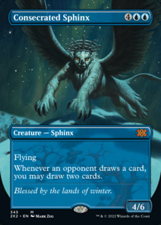 Consecrated Sphinx (Borderless Alternate Art) [Double Masters 2022] | Good Games Adelaide SA