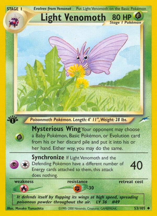 Light Venomoth 053/105 (Neo Destiny)  - 1st Edition | Good Games Adelaide SA