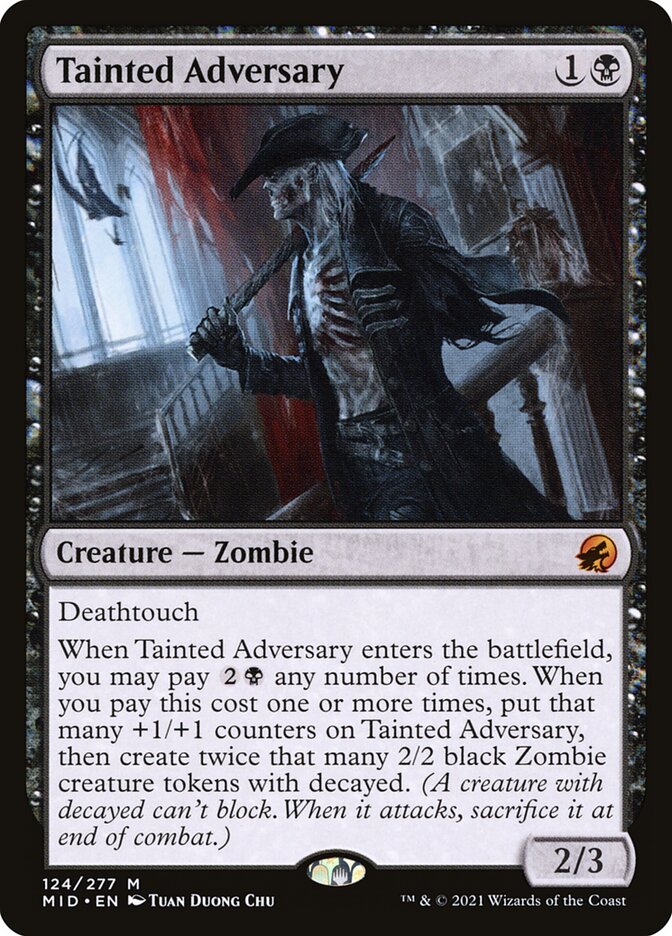 Tainted Adversary 124 (Innistrad: Midnight Hunt)  - Foil | Good Games Adelaide SA