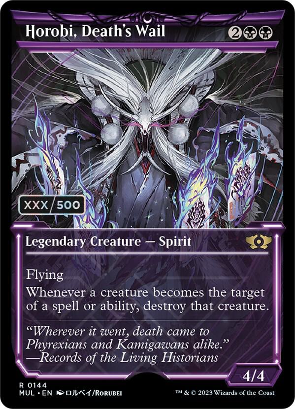Horobi, Death's Wail Serialized 144 (March of the Machine: Multiverse Legends)  - Double Rainbow Foil | Good Games Adelaide SA