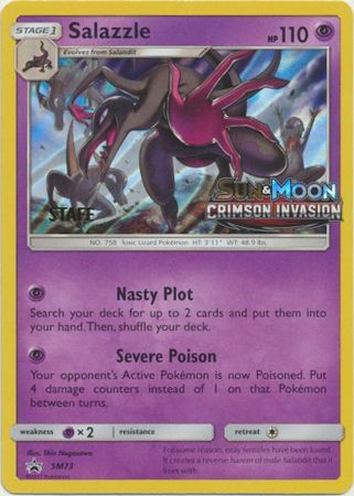 Salazzle (SM73) (Staff Prerelease Promo) [Sun & Moon: Black Star Promos] | Good Games Adelaide SA
