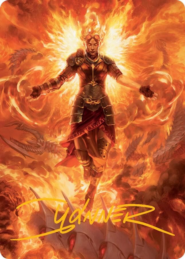Chandra Hopes Beacon Art Card Gold Stamped Signature 30 (Art Series: March of the Machine)  | Good Games Adelaide SA