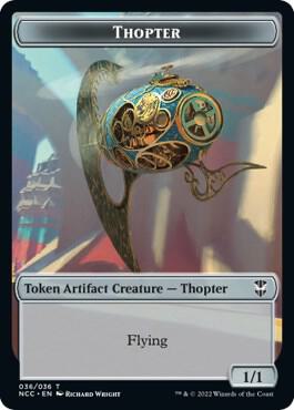 Thopter Treasure 013 Double Sided Token 36 // 13 (Commander: Streets of New Capenna)  | Good Games Adelaide SA