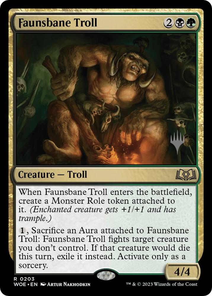 Faunsbane Troll 203 (Promo Pack: Wilds of Eldraine)  - Foil | Good Games Adelaide SA