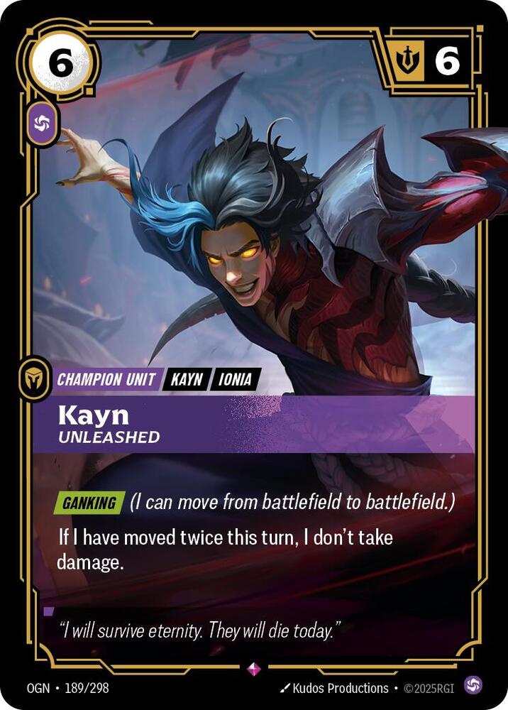 Kayn Unleashed 189/298 (Origins)  - Foil | Good Games Adelaide SA