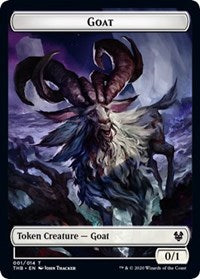 Goat // Human Soldier Double-sided Token [Theros Beyond Death Tokens] | Good Games Adelaide SA