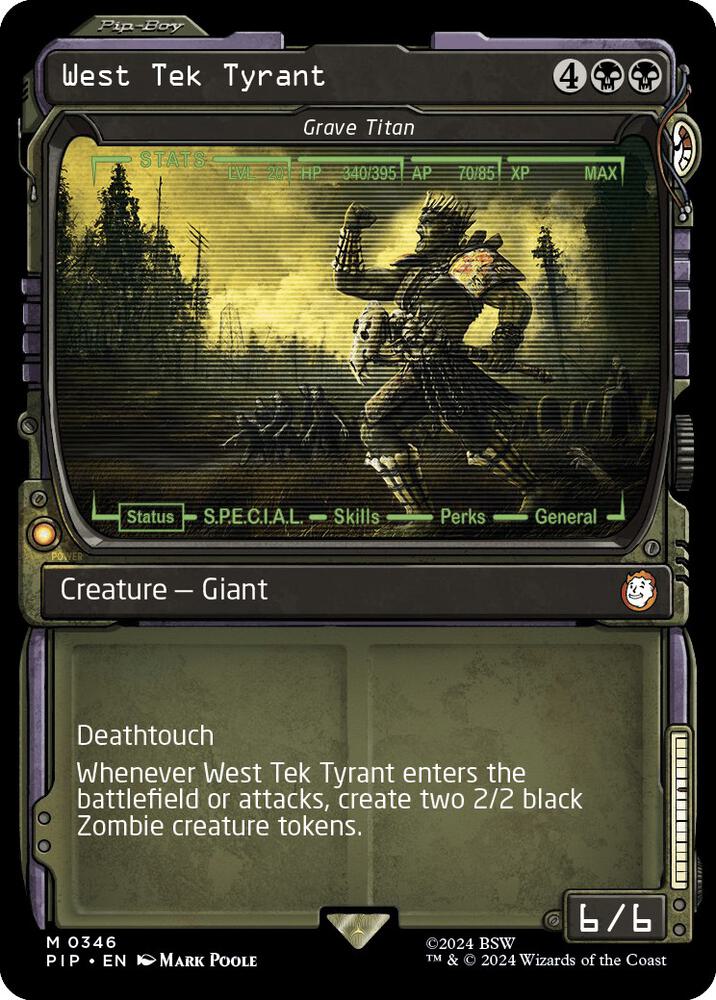 West Tek Tyrant Grave Titan Showcase 346 (Universes Beyond: Fallout)  - Foil | Good Games Adelaide SA