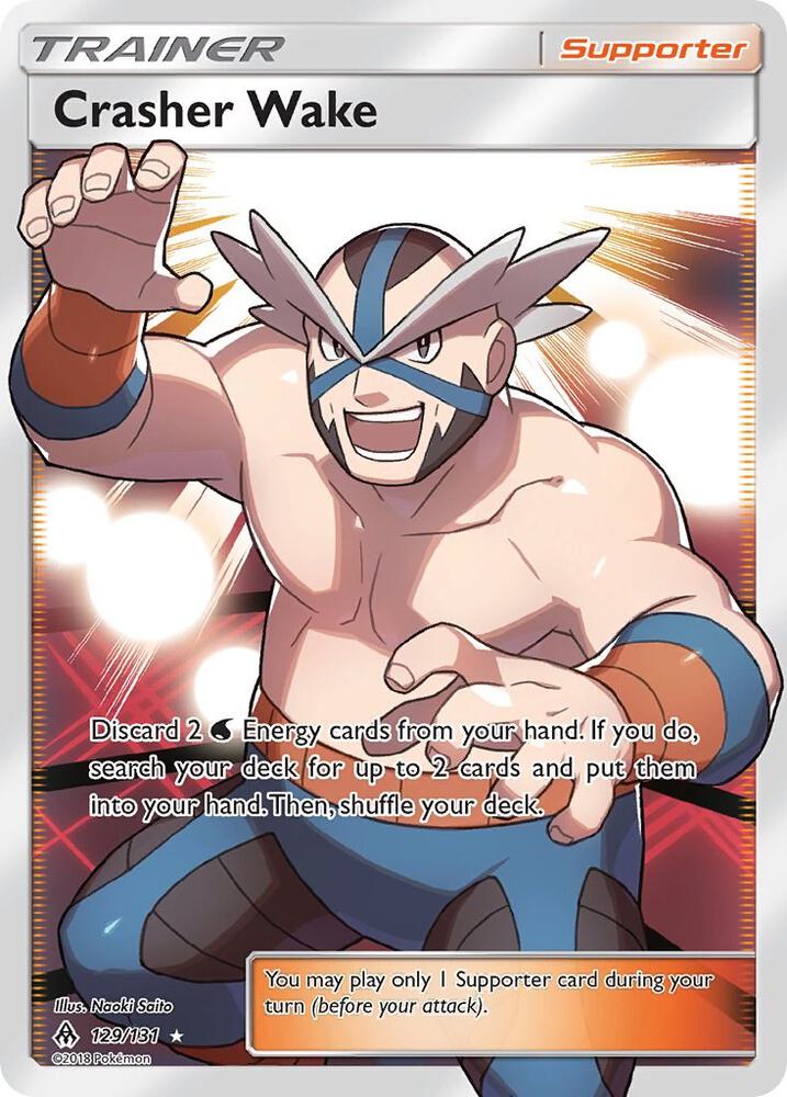 Crasher Wake Full Art 129/131 (SM - Forbidden Light)  - Holofoil | Good Games Adelaide SA