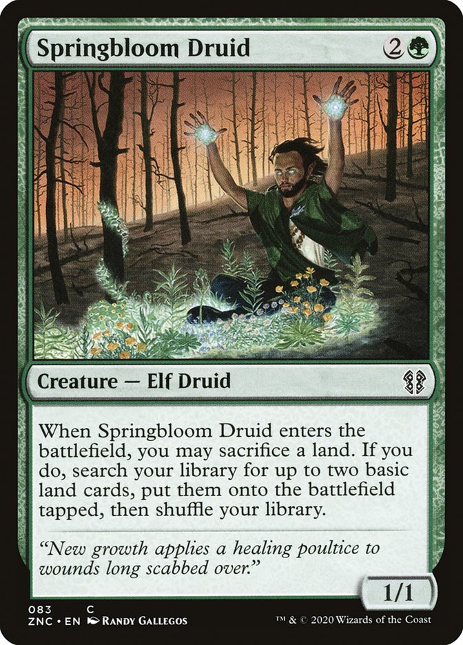 Springbloom Druid [Zendikar Rising Commander] | Good Games Adelaide SA
