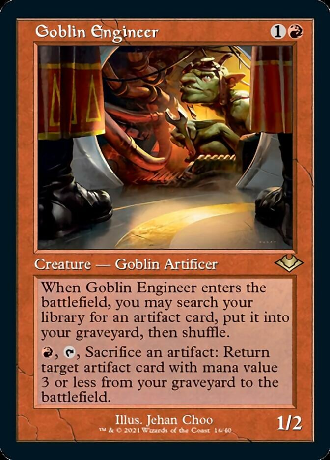 Goblin Engineer (Retro Etched Foil) [Modern Horizons 1] | Good Games Adelaide SA