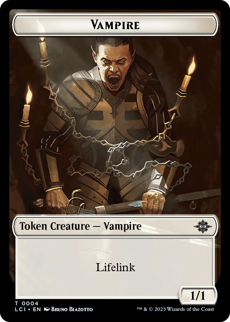 Vampire // Dinosaur (0009) Double-Sided Token [The Lost Caverns of Ixalan Tokens] | Good Games Adelaide SA